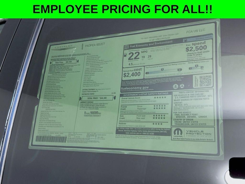 new 2025 Chrysler Pacifica car, priced at $41,596