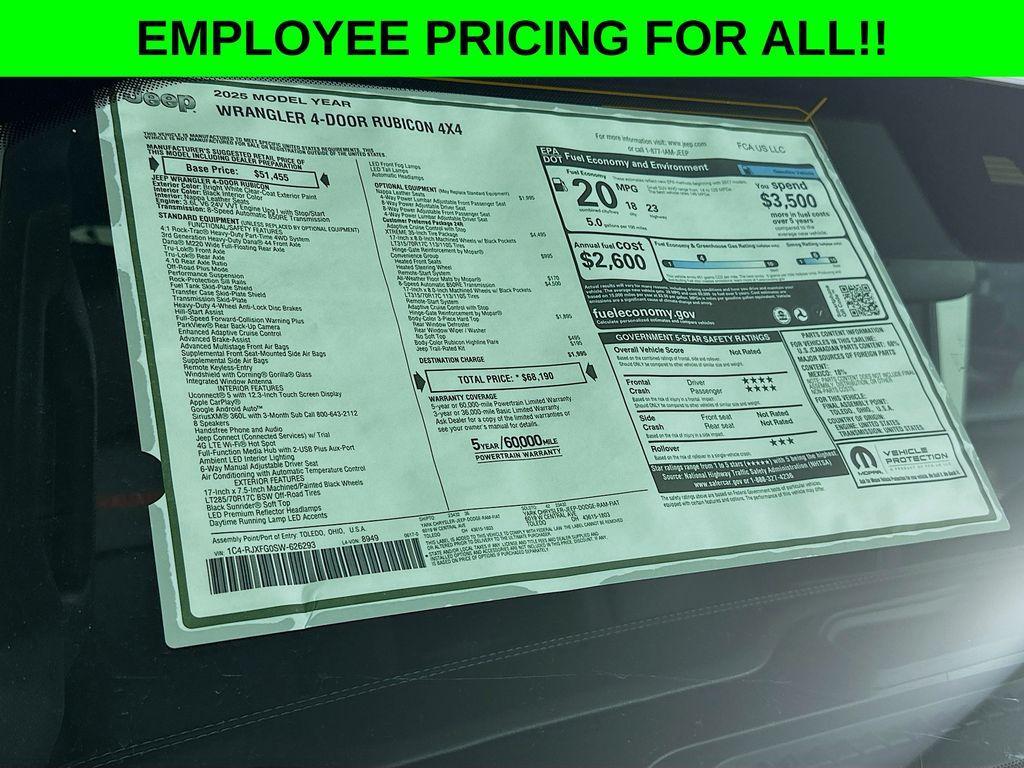 new 2025 Jeep Wrangler car, priced at $60,062