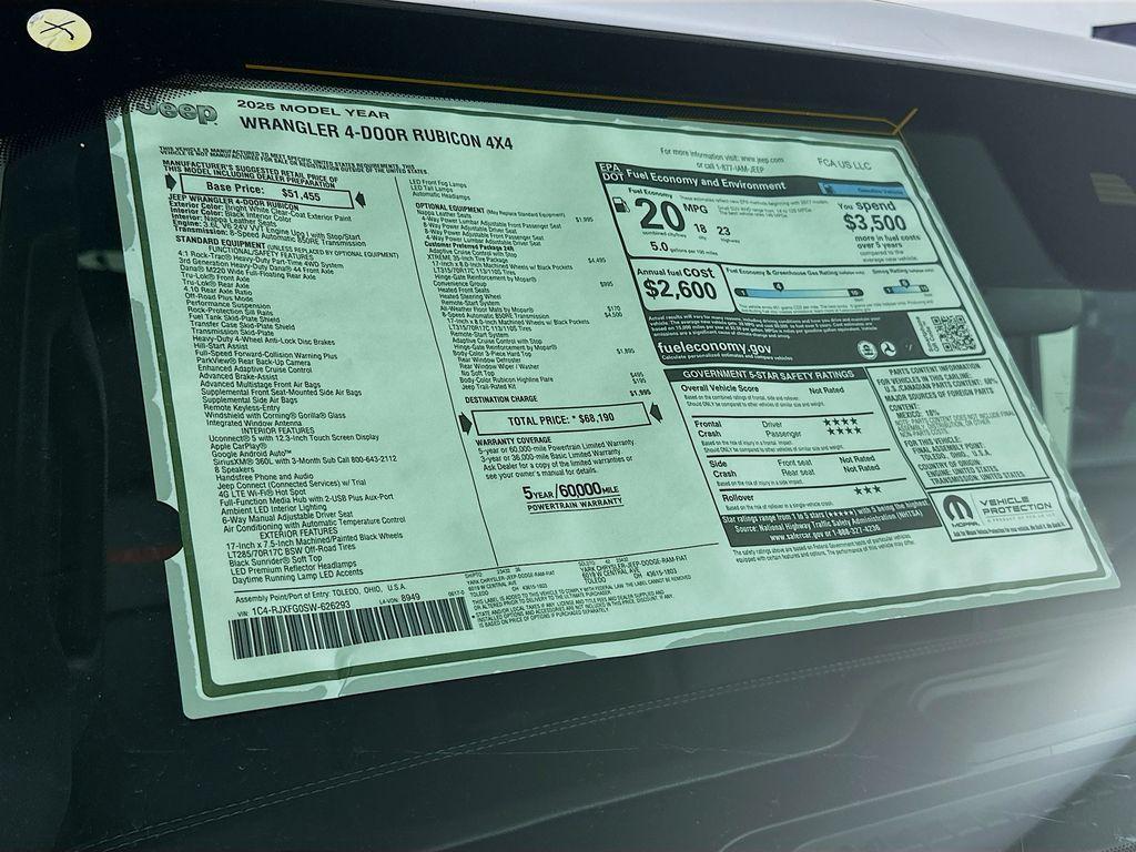 new 2025 Jeep Wrangler car, priced at $57,562