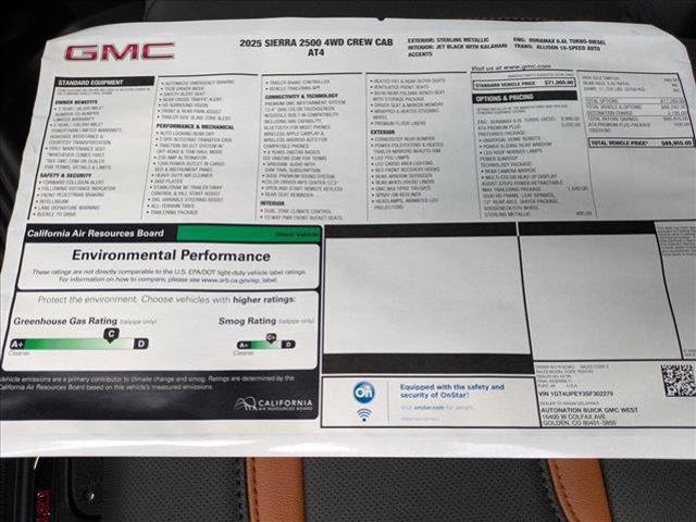 new 2025 GMC Sierra 2500 car, priced at $88,193