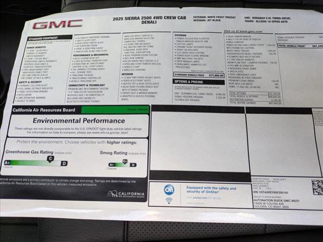 new 2025 GMC Sierra 2500 car, priced at $86,999