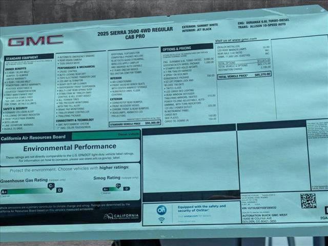 new 2025 GMC Sierra 3500 car, priced at $63,419