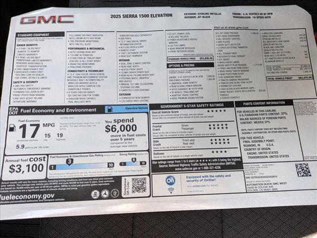 new 2025 GMC Sierra 1500 car, priced at $58,249