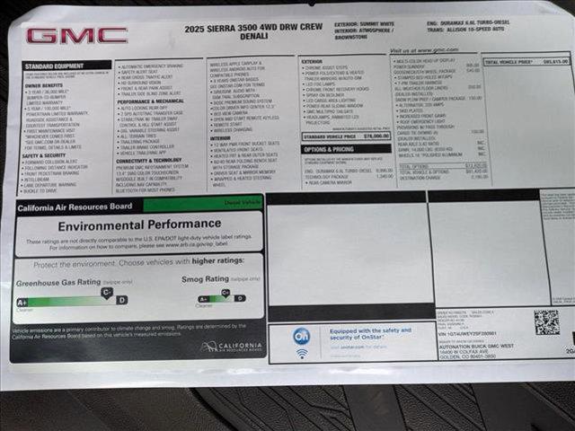 new 2025 GMC Sierra 3500 car, priced at $92,588