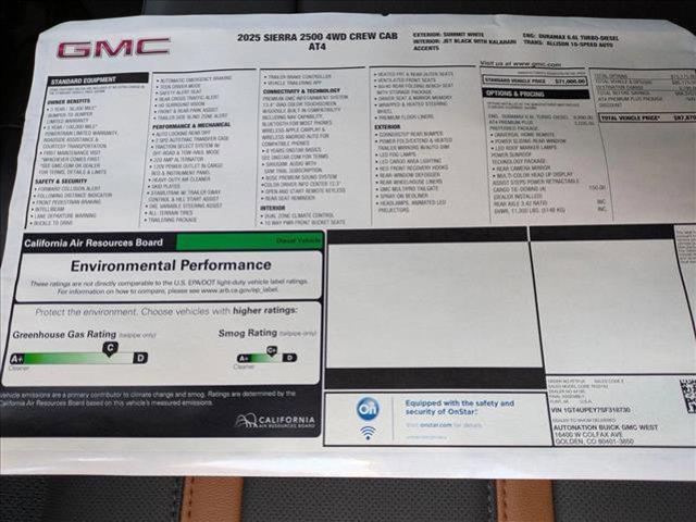 new 2025 GMC Sierra 2500 car, priced at $86,798