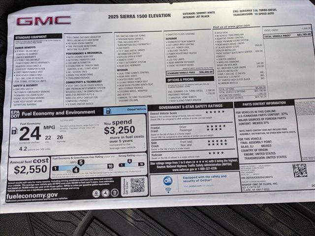 new 2025 GMC Sierra 1500 car, priced at $59,824