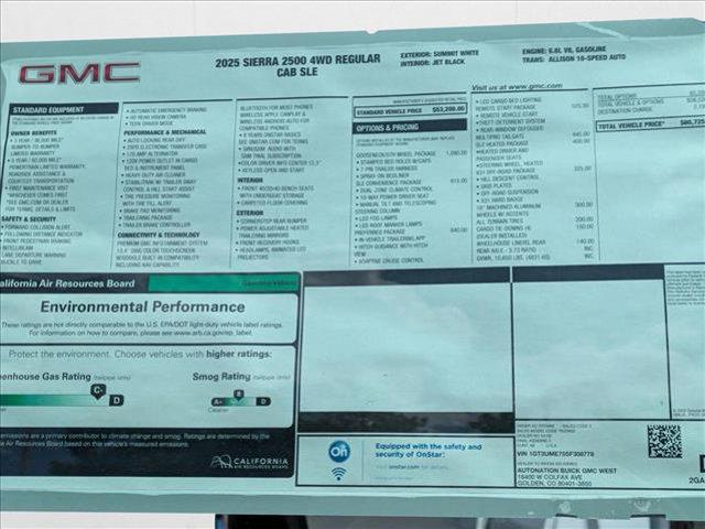 new 2025 GMC Sierra 2500 car, priced at $55,798