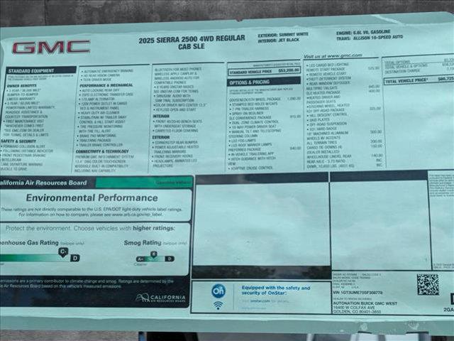 new 2025 GMC Sierra 2500 car, priced at $56,656
