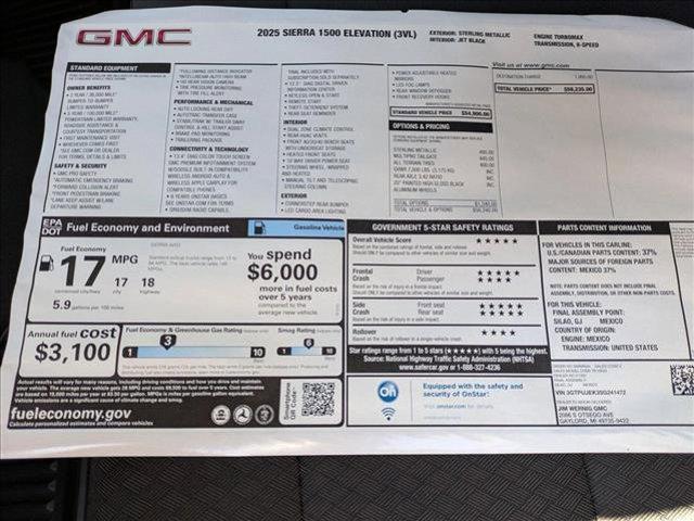new 2025 GMC Sierra 1500 car, priced at $53,799