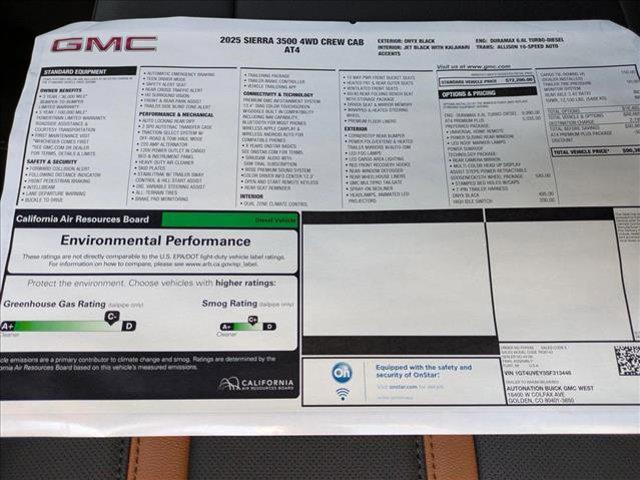 new 2025 GMC Sierra 3500 car, priced at $89,602