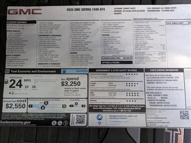 new 2025 GMC Sierra 1500 car, priced at $68,849
