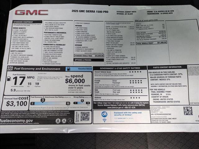 new 2025 GMC Sierra 1500 car, priced at $46,049