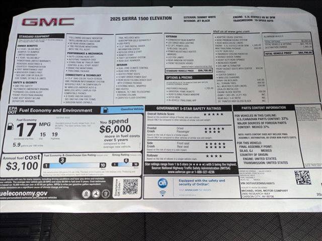 new 2025 GMC Sierra 1500 car, priced at $60,249