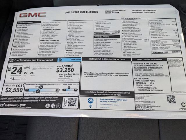 new 2025 GMC Sierra 1500 car, priced at $64,199