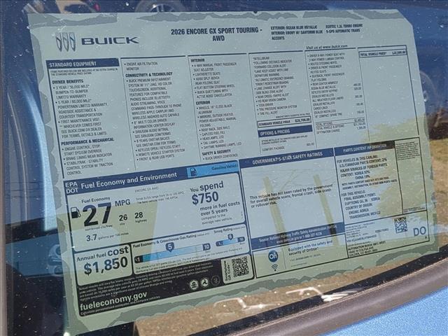 new 2026 Buick Encore GX car, priced at $27,798