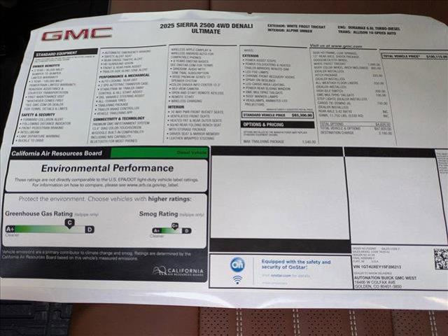new 2025 GMC Sierra 2500 car, priced at $97,699