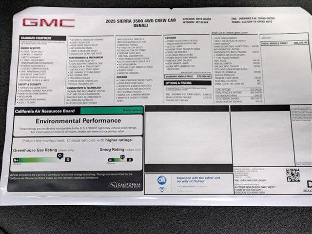 new 2025 GMC Sierra 3500 car, priced at $89,799