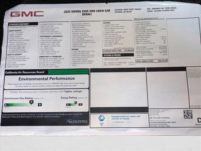 new 2025 GMC Sierra 2500 car, priced at $86,999