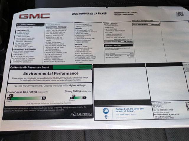 new 2025 GMC HUMMER EV Pickup car, priced at $92,999