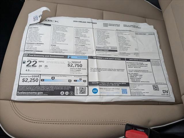 new 2026 Buick Enclave car, priced at $51,485