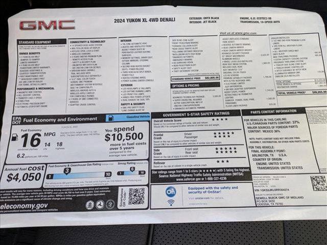 new 2024 GMC Yukon XL car, priced at $91,999