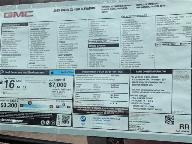 new 2025 GMC Yukon XL car, priced at $83,044