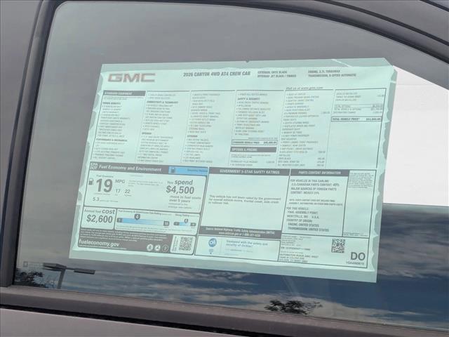 new 2026 GMC Canyon car, priced at $52,005