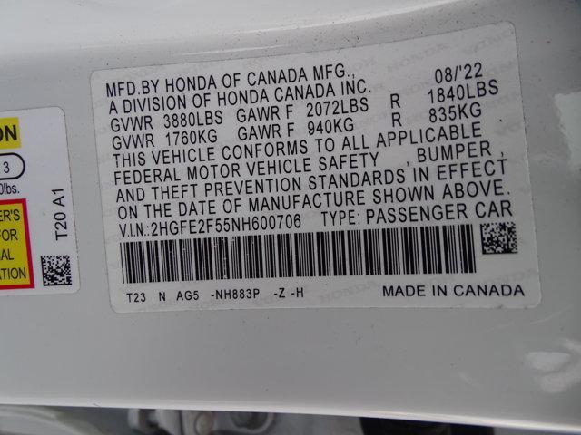 used 2022 Honda Civic car