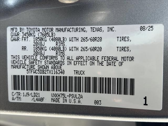 new 2026 Toyota Tundra Hybrid car, priced at $68,011