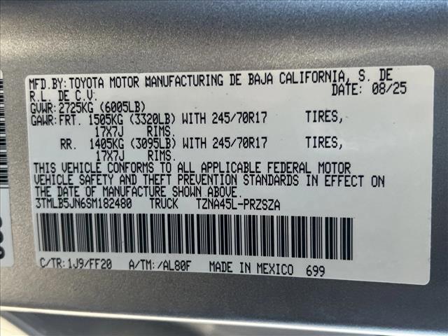 new 2025 Toyota Tacoma car, priced at $47,126