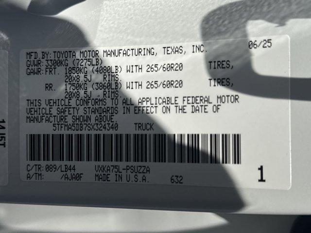 new 2025 Toyota Tundra car, priced at $72,334