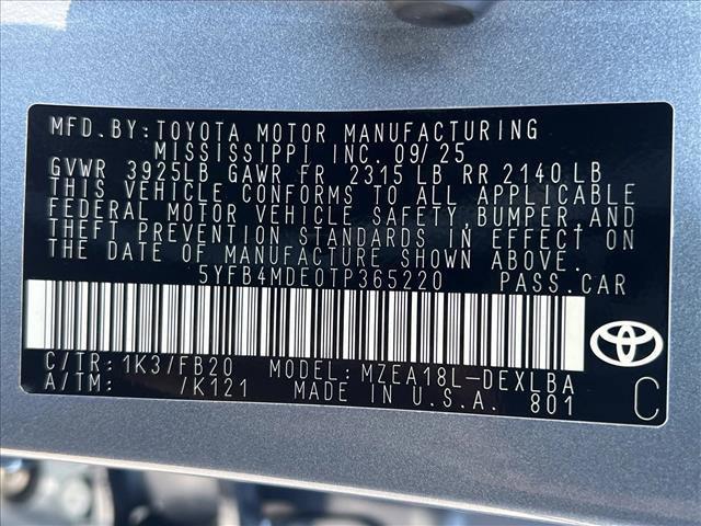 new 2026 Toyota Corolla car, priced at $26,309