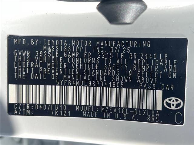new 2025 Toyota Corolla car, priced at $25,909