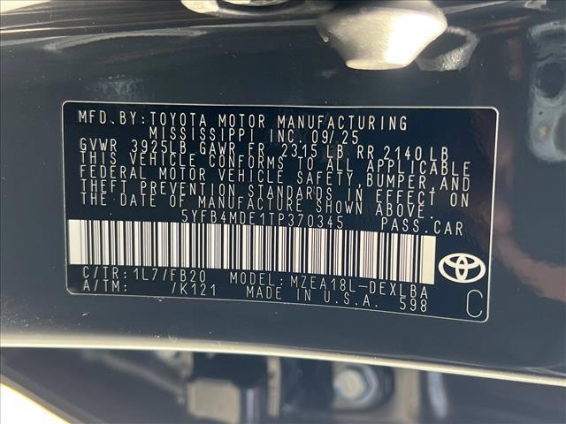 new 2026 Toyota Corolla car, priced at $26,309