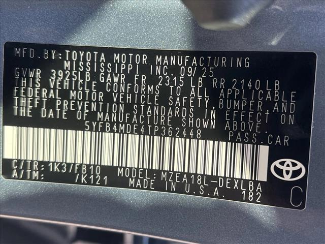 new 2026 Toyota Corolla car, priced at $26,309