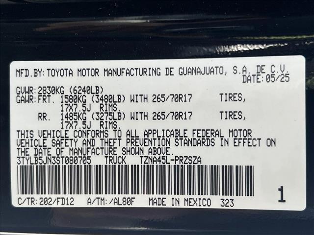 new 2025 Toyota Tacoma car, priced at $52,973