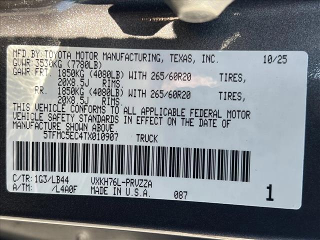 new 2026 Toyota Tundra Hybrid car, priced at $75,760