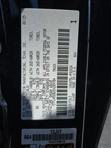 new 2025 Toyota Tundra car, priced at $58,720