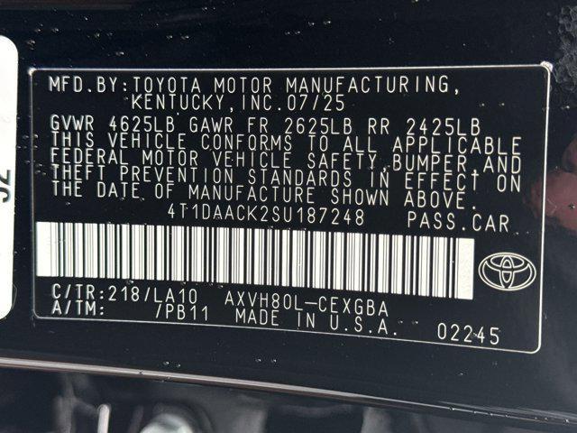 new 2025 Toyota Camry car, priced at $41,451