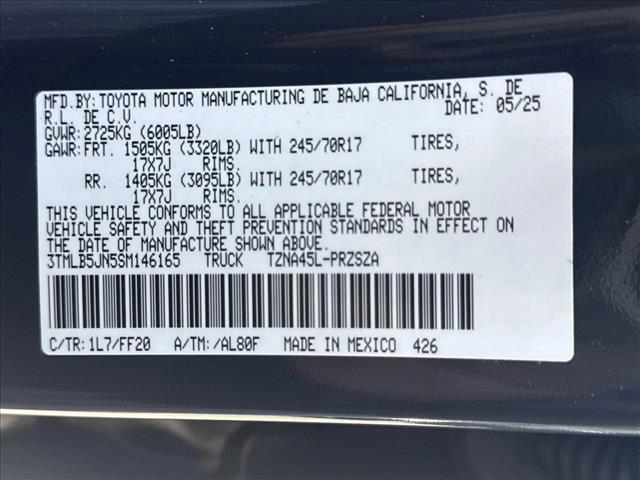 new 2025 Toyota Tacoma car, priced at $45,105