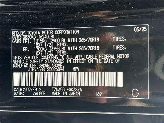 new 2025 Toyota 4Runner car, priced at $57,332