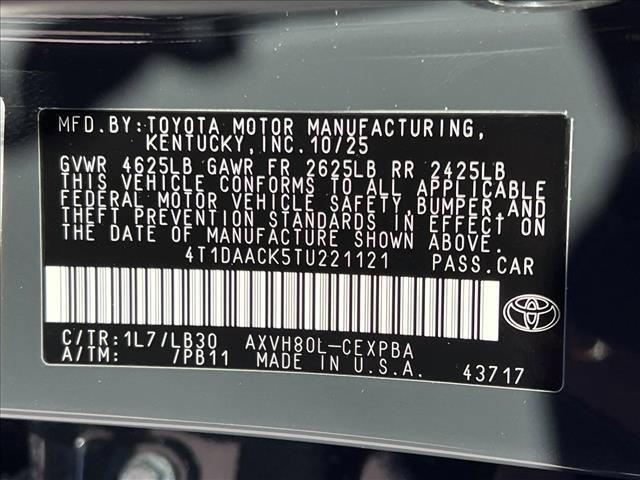 new 2026 Toyota Camry car, priced at $42,438