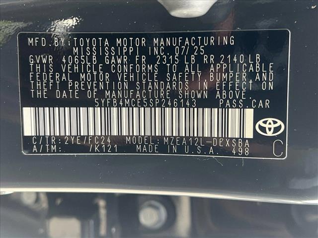 new 2025 Toyota Corolla car, priced at $31,114