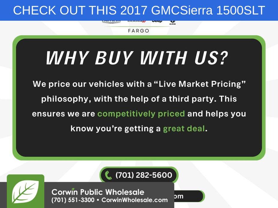 used 2017 GMC Sierra 1500 car, priced at $22,998