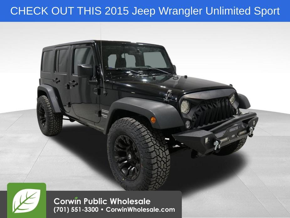 used 2015 Jeep Wrangler Unlimited car, priced at $18,787