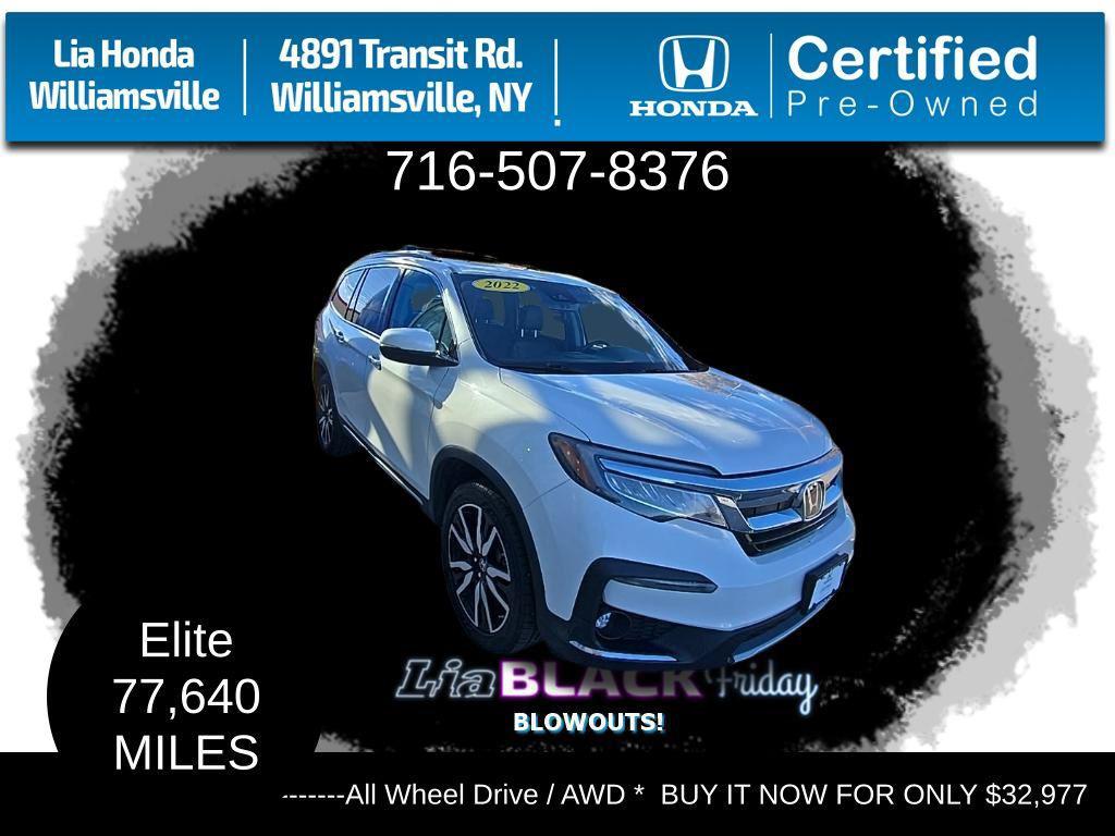 used 2022 Honda Pilot car, priced at $32,977