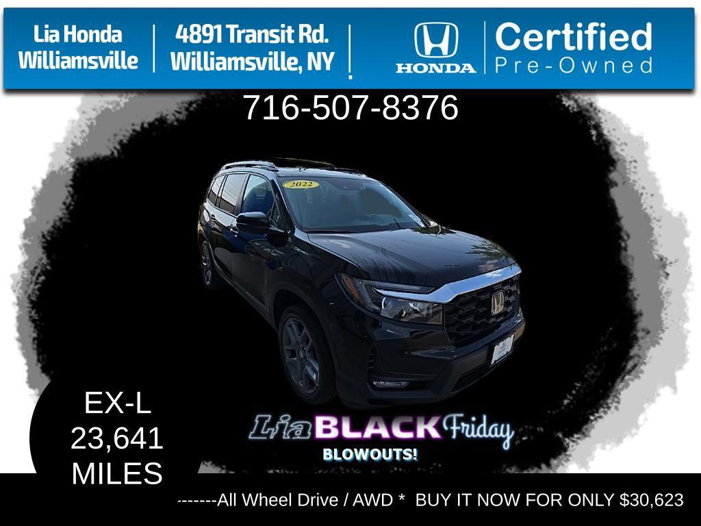 used 2022 Honda Passport car, priced at $30,223