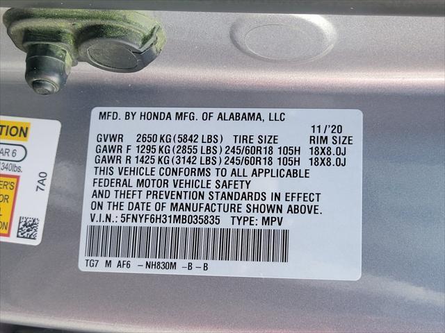 used 2021 Honda Pilot car, priced at $23,193