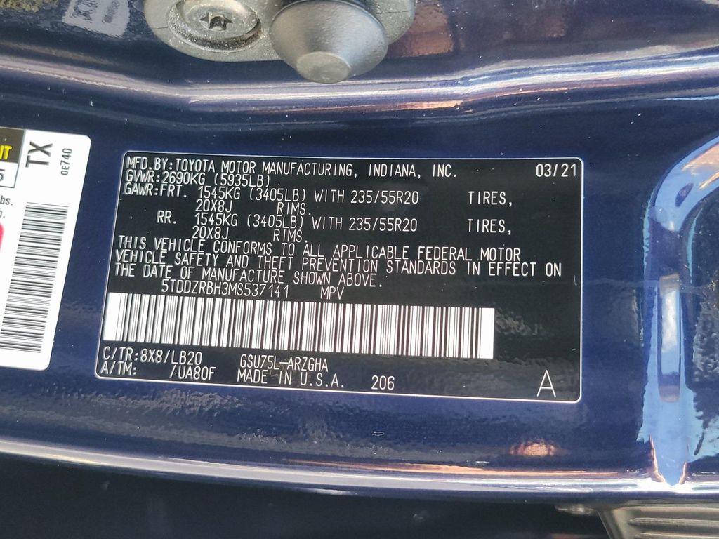 used 2021 Toyota Highlander car, priced at $31,650