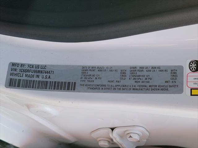 used 2021 Ram 1500 car, priced at $71,068